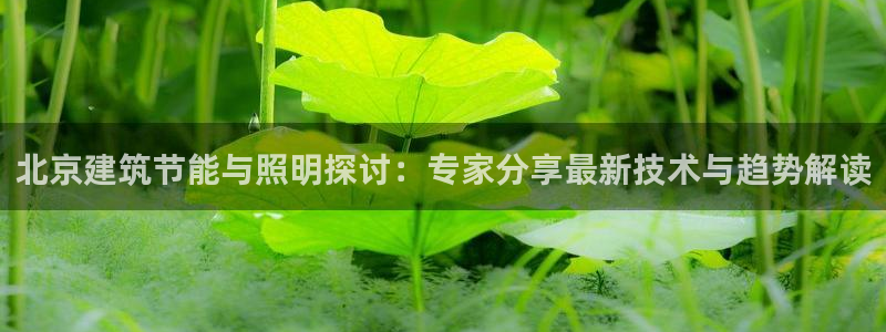 e尊国际是个黑网：北京建筑节能与照明探讨：专家分享最新技术与趋势解读