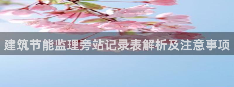 e尊国际平台：建筑节能监理旁站记录表解析及注意事项