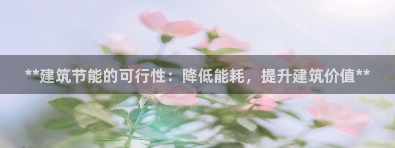 e尊国际app：**建筑节能的可行性：降低能耗，提升建筑价值**