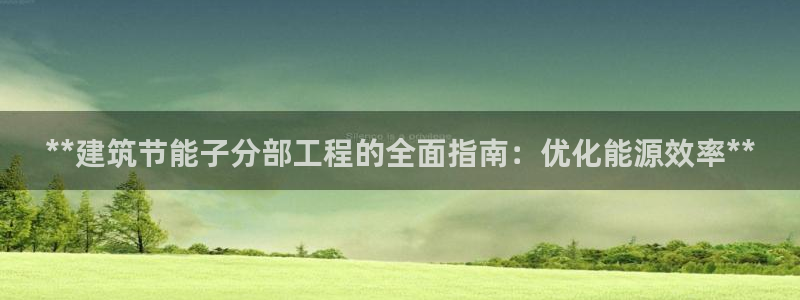 E尊国际：**建筑节能子分部工程的全面指南：优化能源效率**