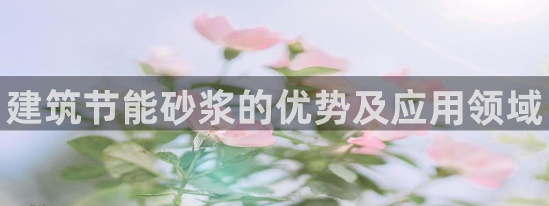 e尊国际网址：建筑节能砂浆的优势及应用领域