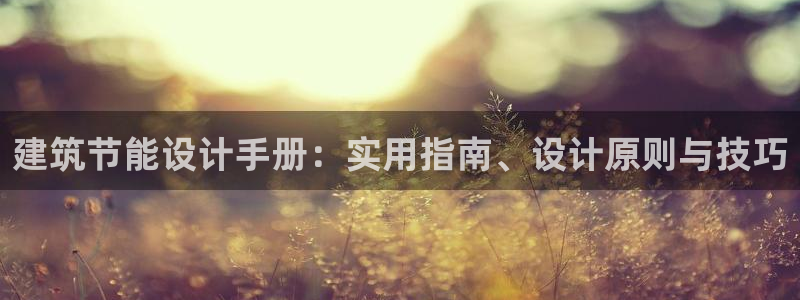 e尊国际客户端下载：建筑节能设计手册：实用指南、设计原则与技巧