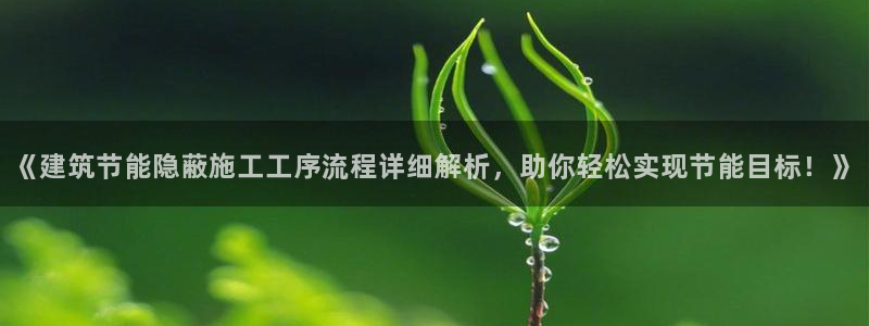 e尊国际是干什么的：《建筑节能隐蔽施工工序流程详细解析，助你轻松实现节能目标！》
